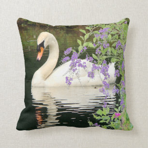 Schwan u. Blumen-Kissen Kissen