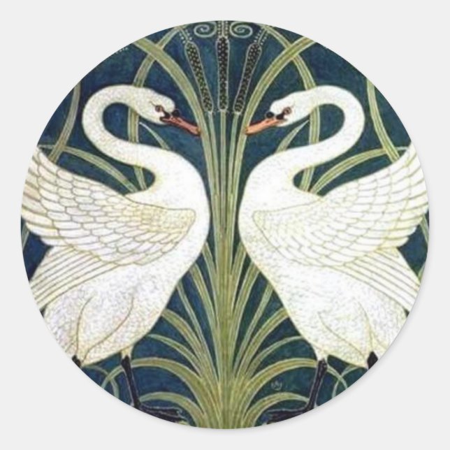 Schwan und Eilrush und Iris Tapete Aufkleber (Vorderseite)