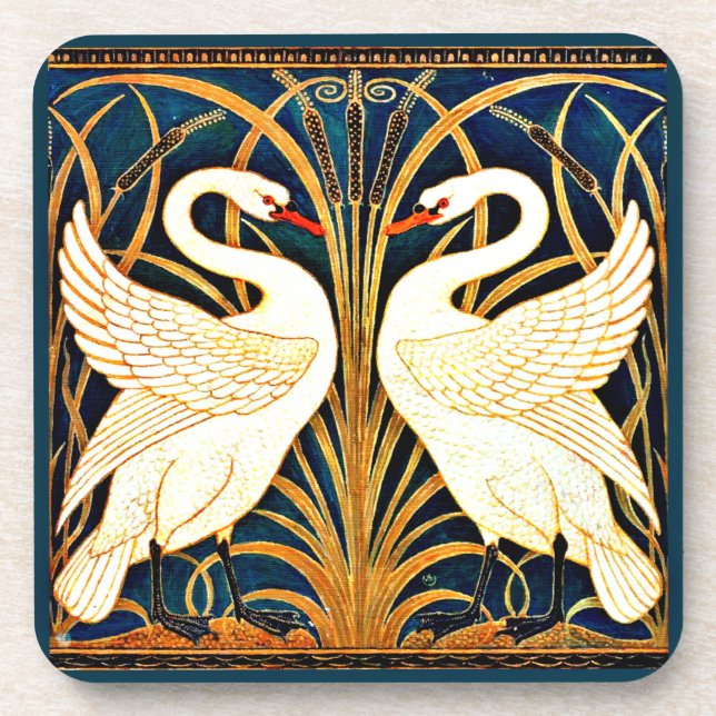 Schwan und Rausch und Iris,  Getränkeuntersetzer (Vorderseite)