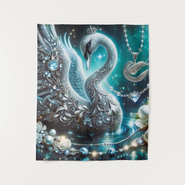 Schwan Wandteppich (Vorderseite)