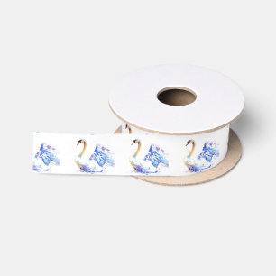 Schwan wtaercolour satinband