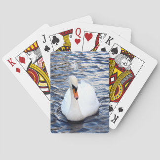 Schwäne auf Wasser Spielkarten