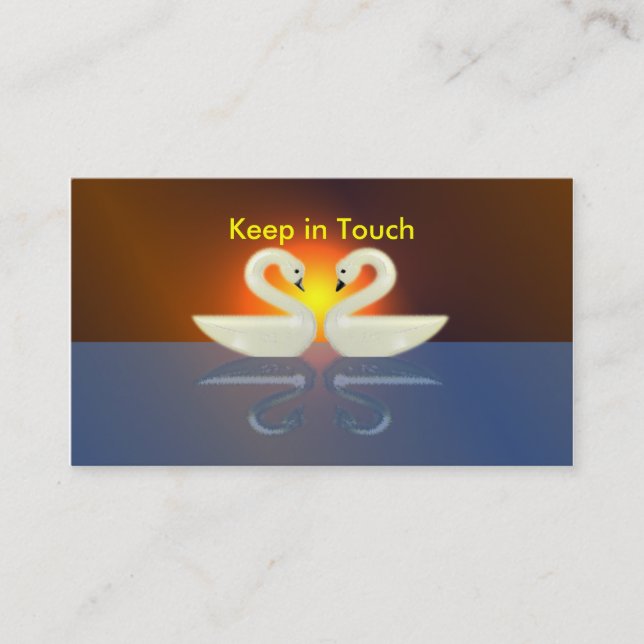 Schwäne - behalten Sie in der Touch Telefonnummerkarte (Vorderseite)