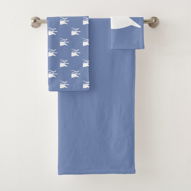 Schwäne blau und weiß badhandtuch set (Insitu)