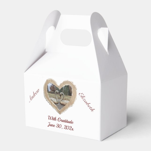 Schwäne im Herzen Geschenkschachtel (Vorderseite)