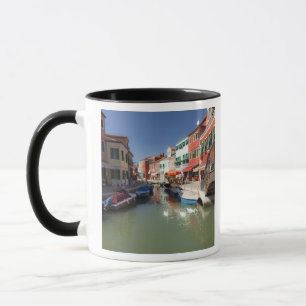 Schwäne im Kanal, Burano-Insel, Venedig, Italien Tasse