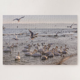 Schwäne im Schwarzmeer-Puzzle