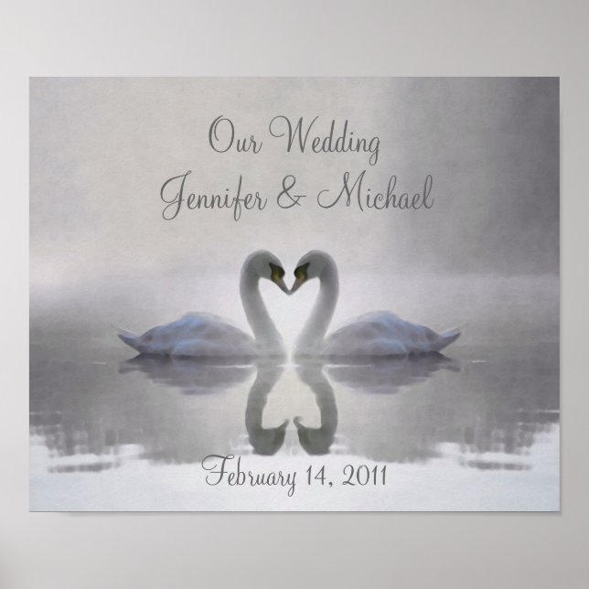 Schwäne in der Liebe ~ Poster / Braut & Ground (Vorne)