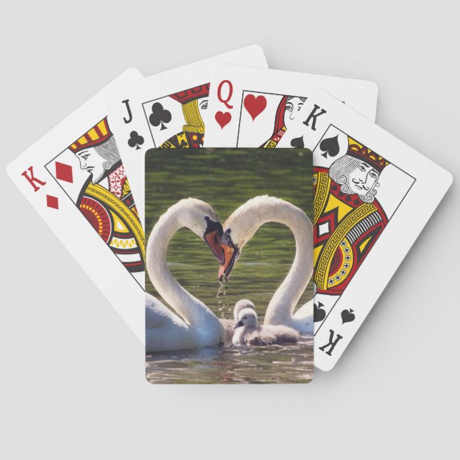 Schwäne in der Liebe Spielkarten (Rückseite)