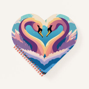 Schwäne in Liebe Notizbuch