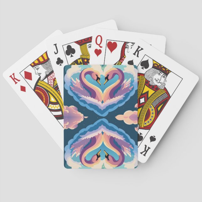 Schwäne in Liebe Spielkarten (Rückseite)