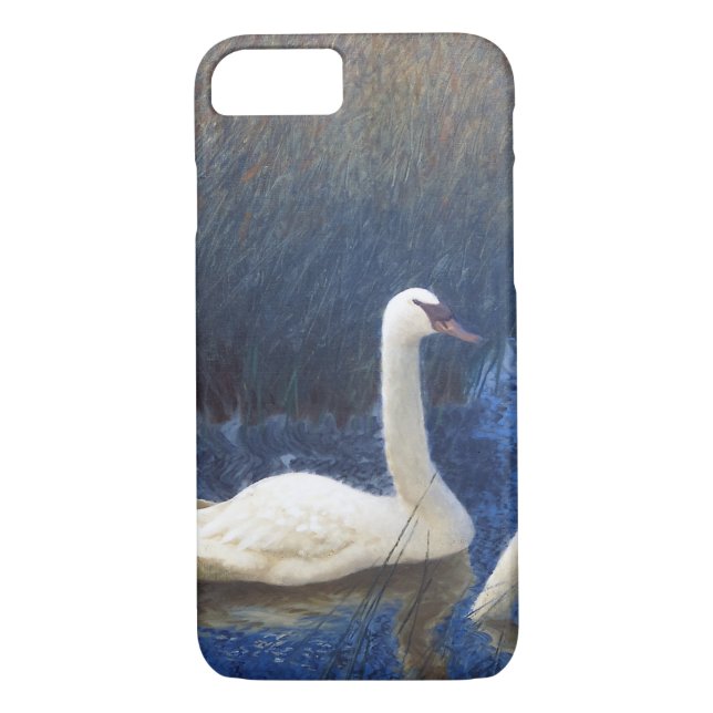 Schwäne in Reeds, Bruno Liljefors Case-Mate iPhone Hülle (Rückseite)