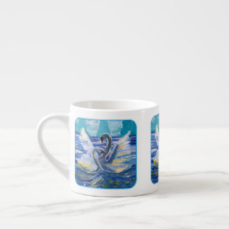 Schwäne "Kunst von Kindern" Espressotasse