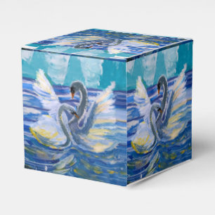 Schwäne "Kunst von Kindern" Geschenkschachtel