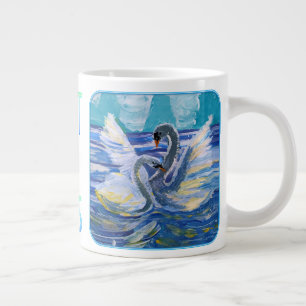 Schwäne "Kunst von Kindern" Jumbo-Tasse