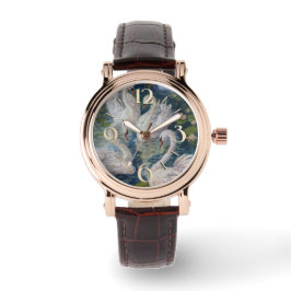 Schwäne schwimmen armbanduhr