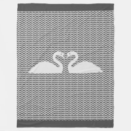 Schwäne und Waves Fleecedecke