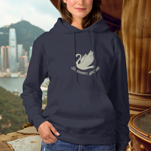 Schwanenglanz – Eleganter cremefarbener Schwan Hoodie