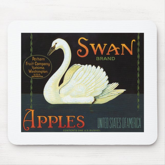Schwanenmarken-Äpfel Mousepad (Vorne)