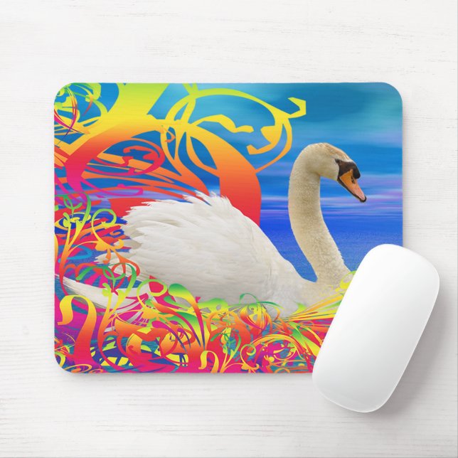 Schwanennest-Mauspad Mousepad (Mit Mouse)