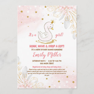 Schwanenschwanzfahrt mit Mädchendusche Einladung