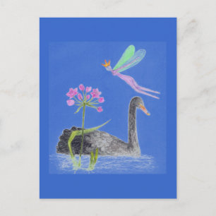 Schwanenseelve "Butomus umbellatus" Postkarte
