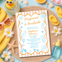 Schwanger & Poolside Pool Party Sommer Baby Shower