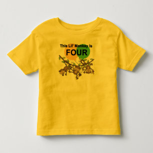 Schwangere Affen 4. Geburtstagsgeschenke und Gesch Kleinkind T-shirt