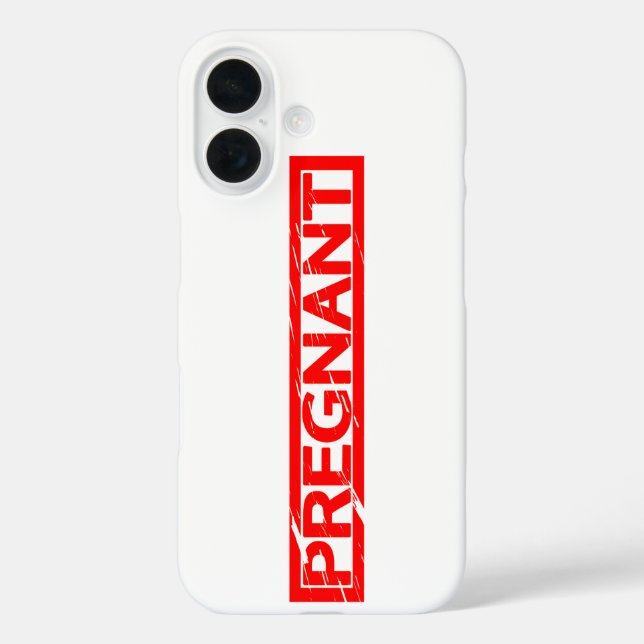 Schwangere Briefmarke iPhone 16 Hülle (Rückseite)