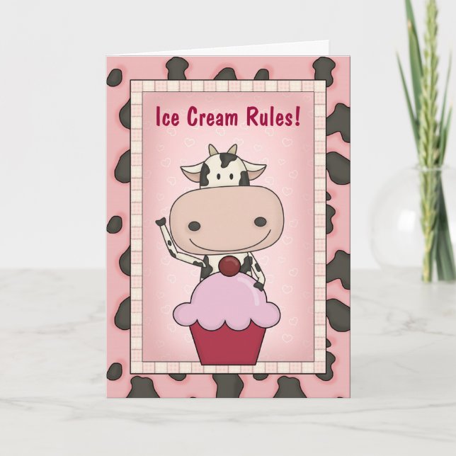 Schwangere Eiscreme Lover Karte (Vorderseite)