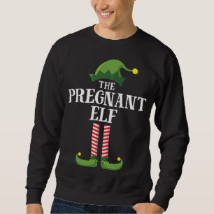 Schwangere Elf Matching Familienweihnachtsfest Par Sweatshirt