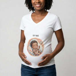 schwangere - Fügen Sie den Namen Ihres Babys hinzu T-Shirt