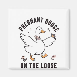 Schwangere Gans auf dem Lose Pregnancy Goose Bird Magnet