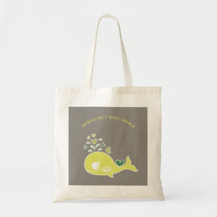 Schwangere Grüne Mommy Whale Babydusche Geschenkta Tragetasche