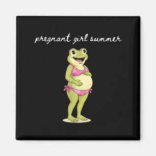 Schwangere Mädchen Sommer Frosch Strand Schwangers Magnet