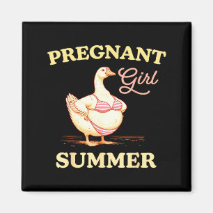 Schwangere Mädchen Sommer lustige Baby-Ankündigung Magnet