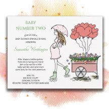 Schwangere Mama 2. Baby Sprinkle Dusche per Post