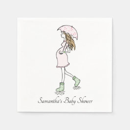 Schwangere Mama Babydusche Serviette