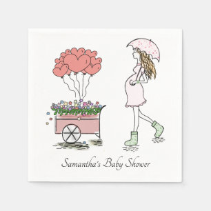 Schwangere Mama Babydusche Serviette