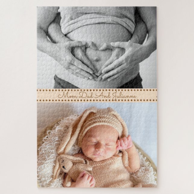 Schwangere Mama Vater und neues Baby (Vertikal)