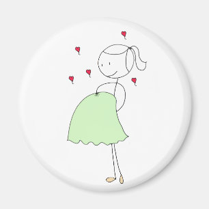 Schwangere Mami (grün) Magnet