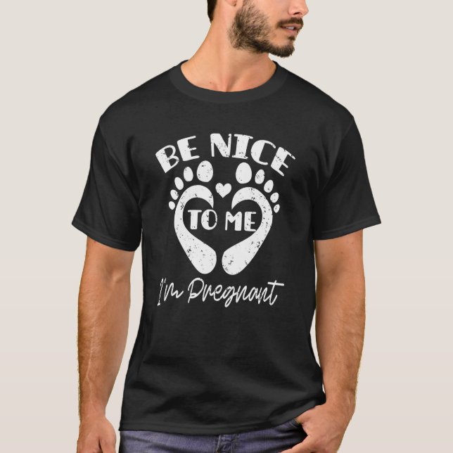 Schwangere Mommy Funny Pregnancy Reveal Future Mam T-Shirt (Vorderseite)