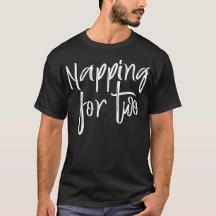 Schwangere Mutter Schläft für Zwei Schwangerschaft T-Shirt
