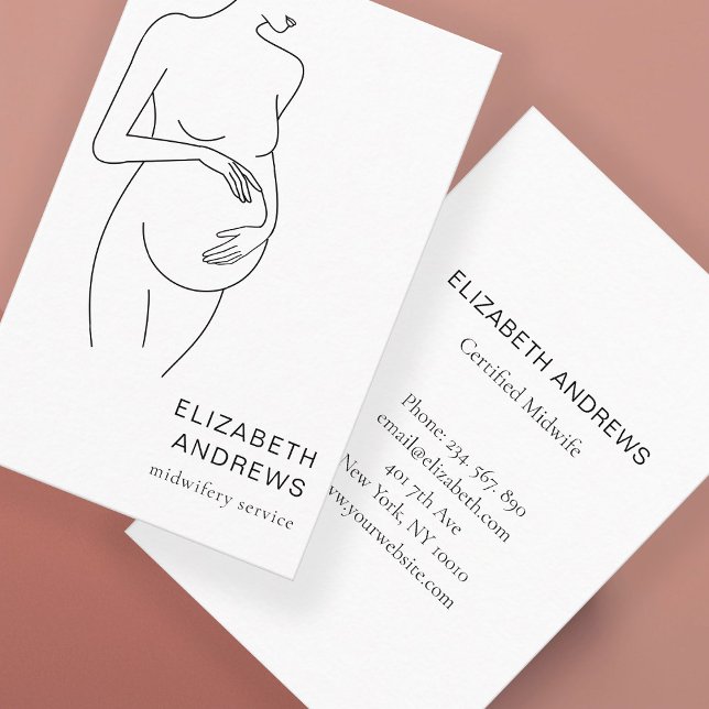 Schwangere, schlicht-moderne Visitenkarte (Von Creator hochgeladen)