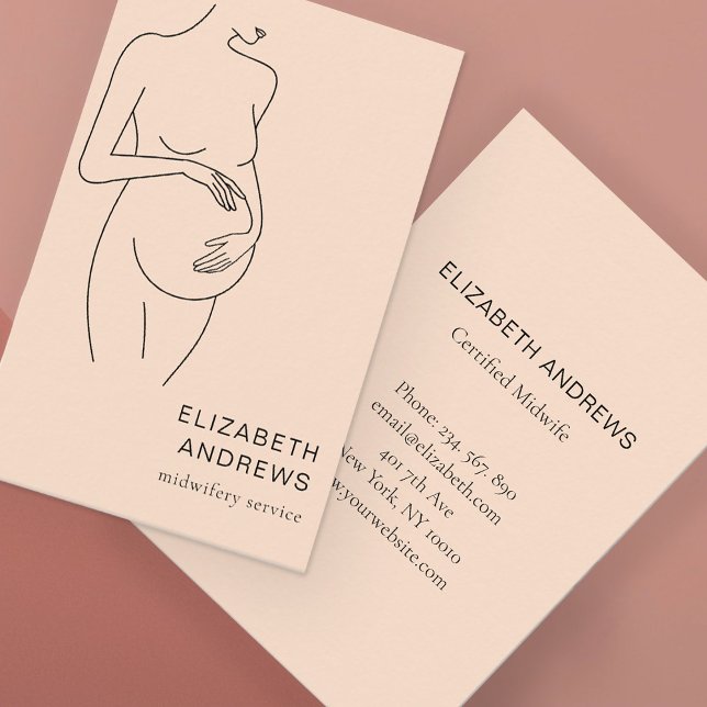 Schwangere, schlicht-moderne Visitenkarte (Von Creator hochgeladen)
