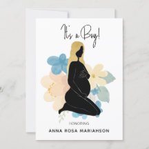 *~* Schwangere Schwarze Gold Baby Shower Boy