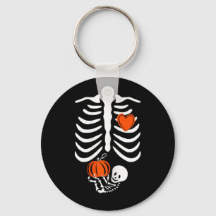 Schwangere Skelett-Mutter Halloween Schwangerschaf Schlüsselanhänger