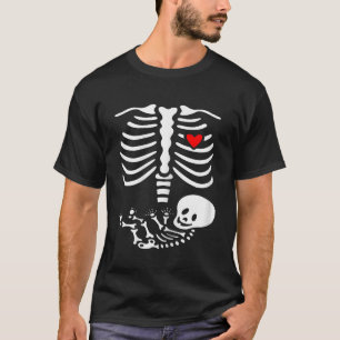 Schwangere Skelettkostüme Halloween-Shirt T-Shirt