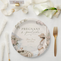 Schwangere und poolside Babyparty