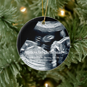Schwangere Weihnachten   Sentimentale Foto-Erinner Keramik Ornament
